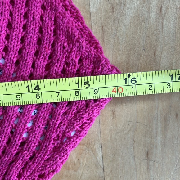 NEW Zara crochet knit crop top cotton pink Medium M - Picture 3 of 10